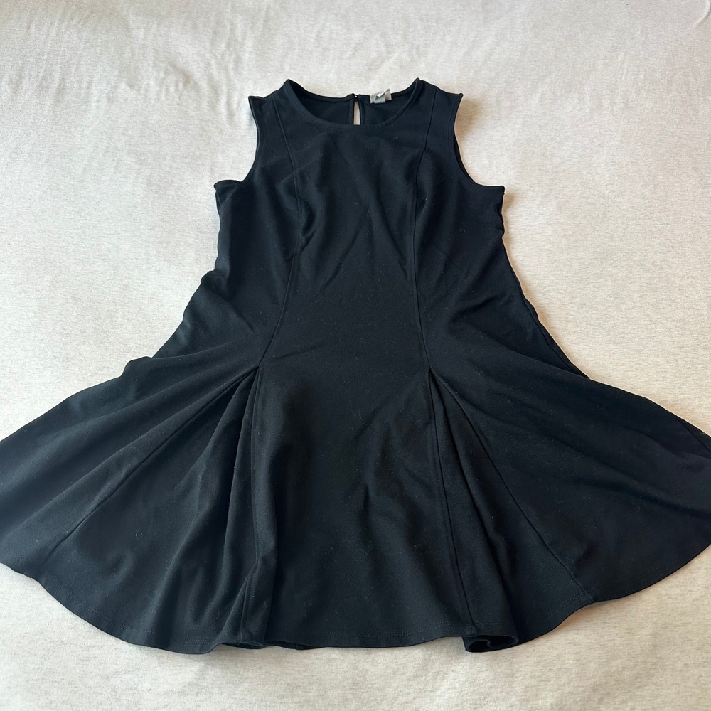 A New Day Womens Large Black Sleeveless Fit and Flare Skater Mini Dress